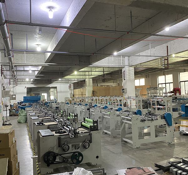 Self sealing bag making machine workshop